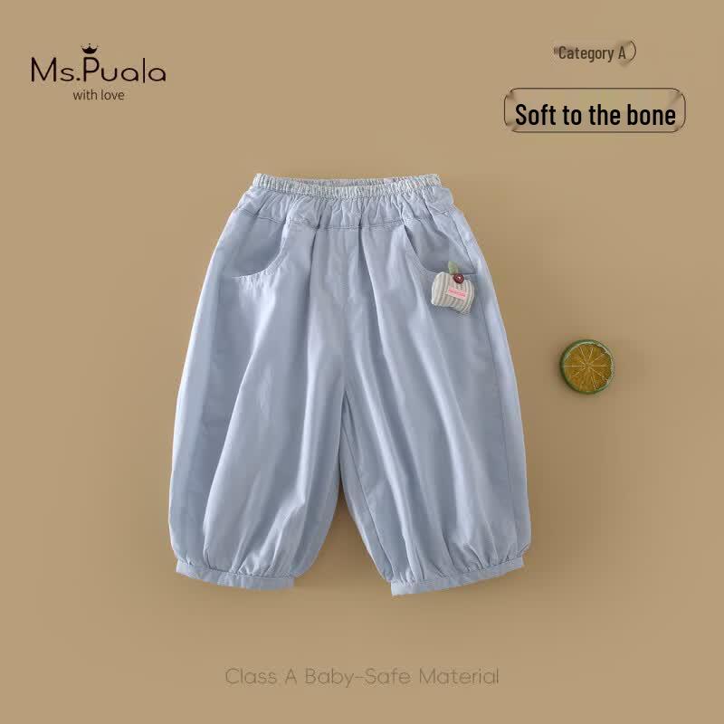 MS.PUALA Summer Baby Girls  Thin Cropped Pants 80 cm