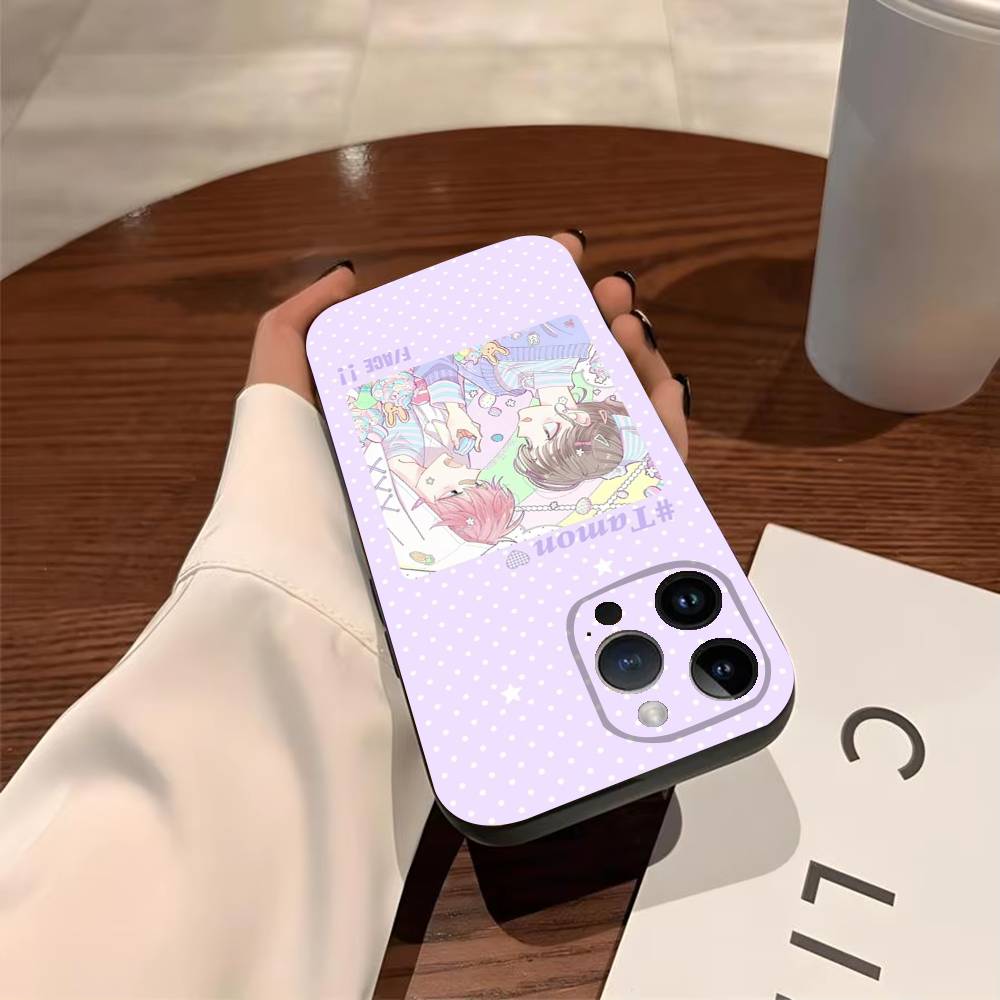 

T-Tamon s B-Side Anime Phone Case For iPhone 17,16,15,14,13,12,11,Pro,X,XS,Max,Plus Soft Black Cover iPhone17