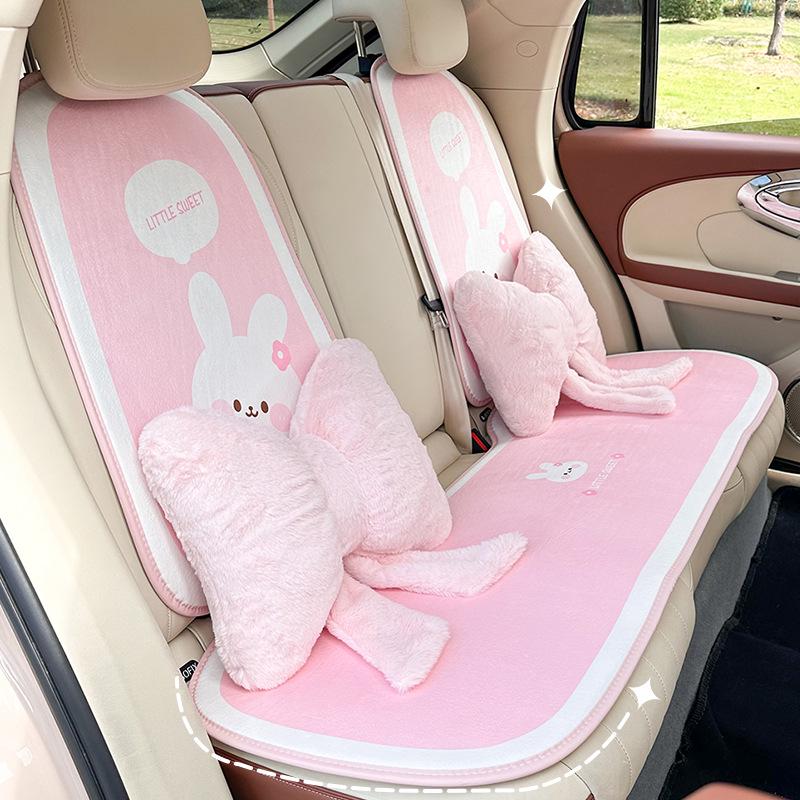 Blue Rain Plush Car Neck & Lumbar Support Pillow - Cute, Comfortable & Warm