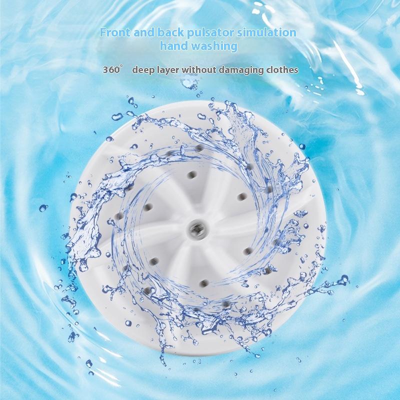 1 Piece Travel Home Business Trip Usb Rotating Turbine Portable Mini Washing Machine For Socks Underwear Wash Dishes