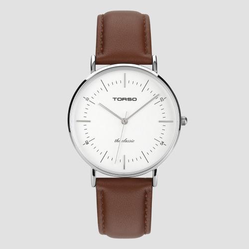 [TORSO] TORSO The Classic Quartz Men s Leather Watch T41L-M-SSBR FREE