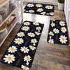 1Pcs Spring Daisy Pattern Floor Mat Modern Kitchen Polyester Rug Non-Slip Colorful Indoor Carpet, For Home Bathroom Bedroom Living Room Decor