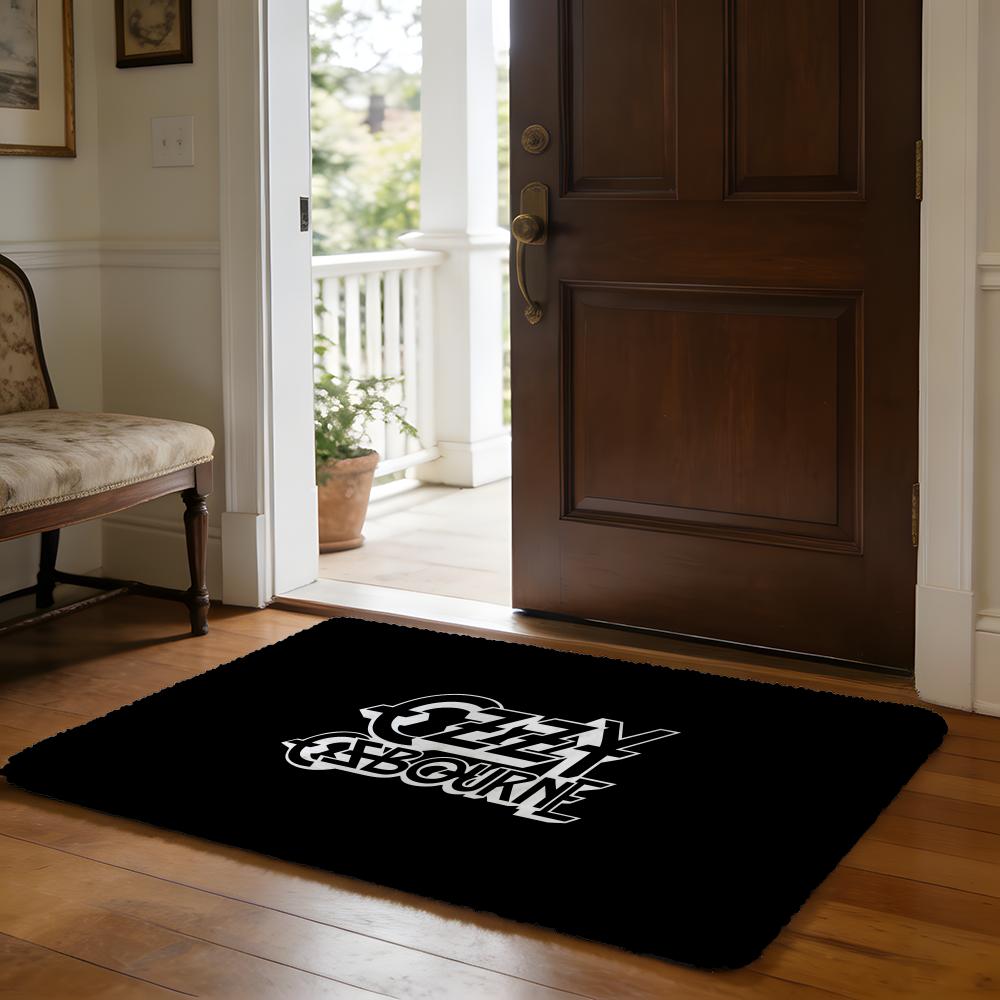 Singer Oozzy Osbourne Floor Mat Soft Flannel Absorbent Mat Non-Slip Rug Home Bedroom Bathroom