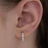 Tatiana (925 Silver) Lunar Round Hoop Earrings EC3202