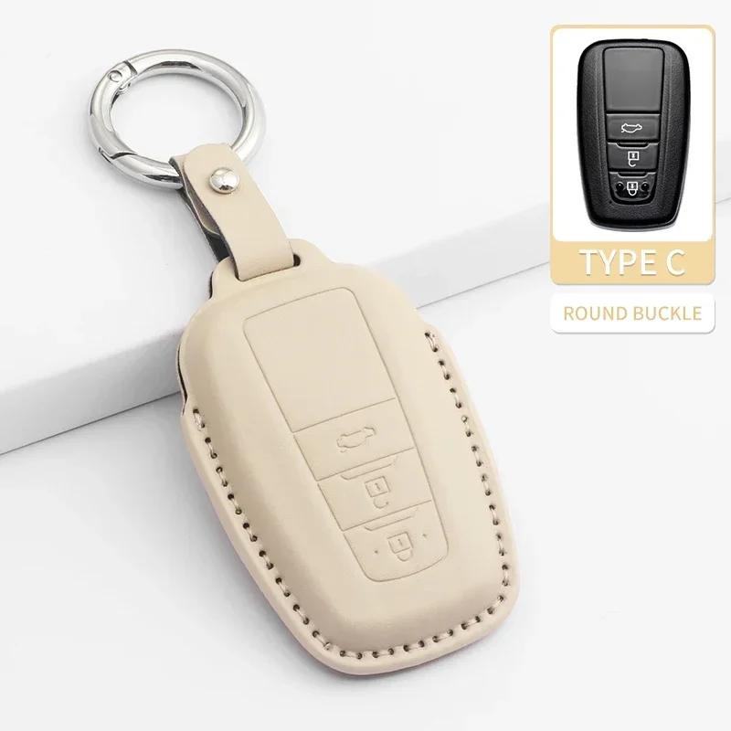 2/3 Tasten Auto Schlüsselhülle Schale Fob für Toyota Prius Camry Corolla CHR C-HR RAV4 Land Cruiser Fernbedienung Schlüsselanhänger PU Zubehör
