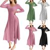 Women's Stylish Neck Long Sleeve Two Piece Set with Slit