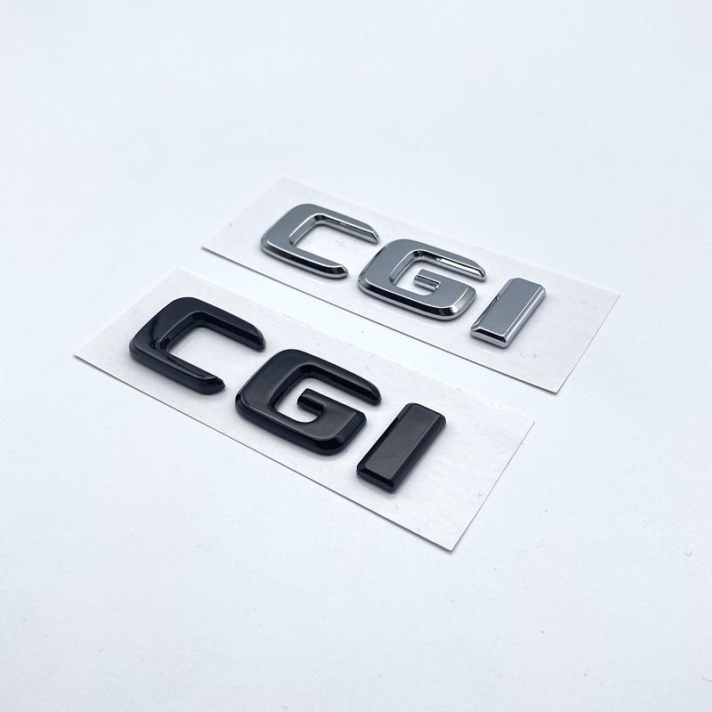 Buchstaben-Emblem für Mercedes Benz CDI CGI TDI 4Matic, Auto-Styling, Kofferraum-Namensschild, Logo-Aufkleber, flache Schriftarten, silberfarben glänzend