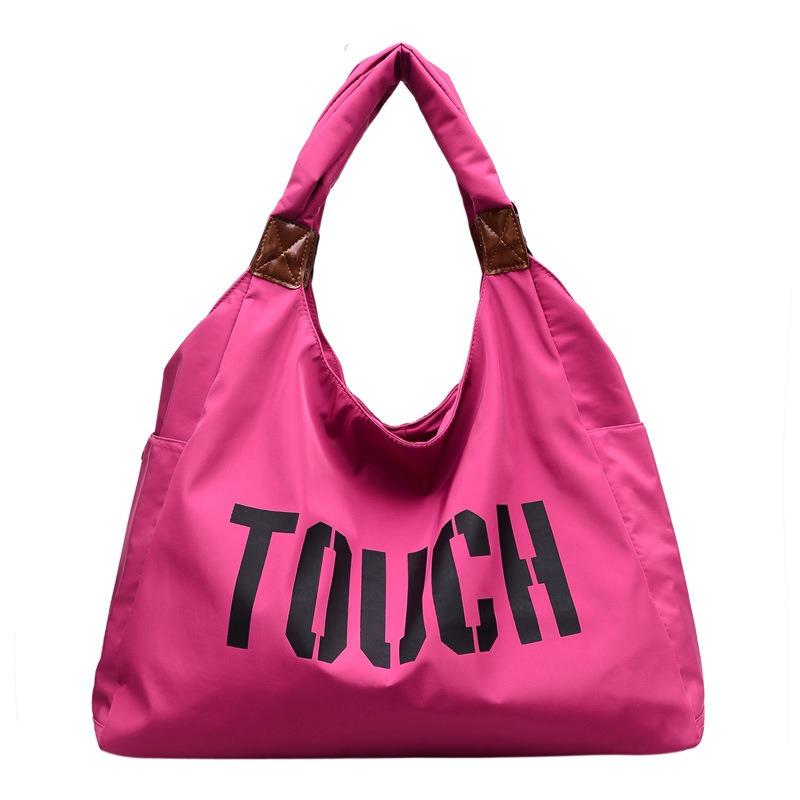 

1pcs Oxford Cloth Shoulder Handheld Travel Bag European American Fashion Casual Large Capacity Tote Bag рожевий