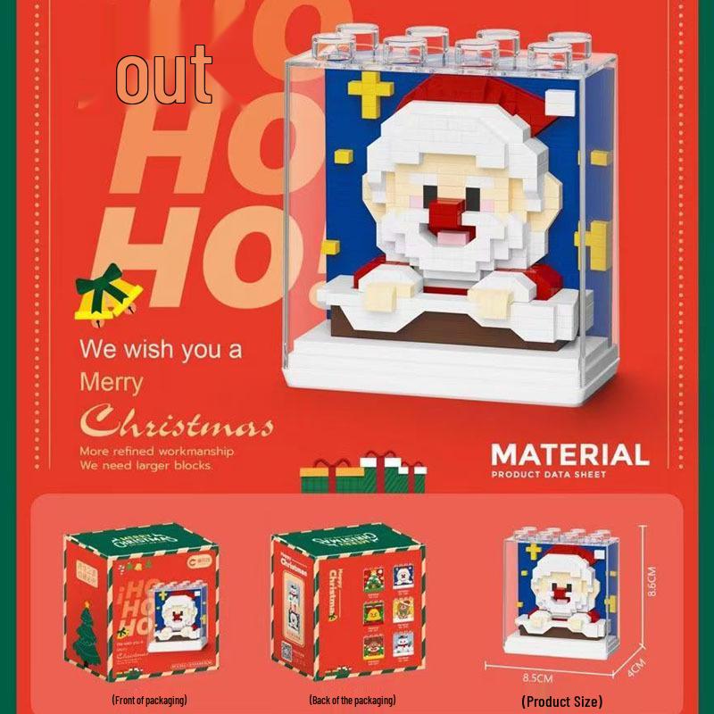 LEGO-Compatible Christmas Building Blocks: Santa Claus, Snowman, and Christmas Tree Figurines for Kids
