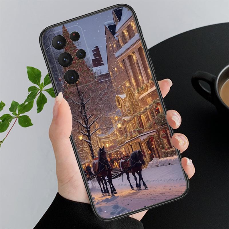 Phone Case For Samsung A55 A16 A56 A36 A35 A15 A53 A54 A33 A34 A25 A05S A52 A52S A14 A24 A26 A71 Winter Christmas