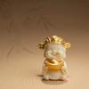 Imitation Ivory Little God of Wealth Sculptures and Figurines  Home Room Office Car Wealth Luck Feng Shui Decor Mini Statue
