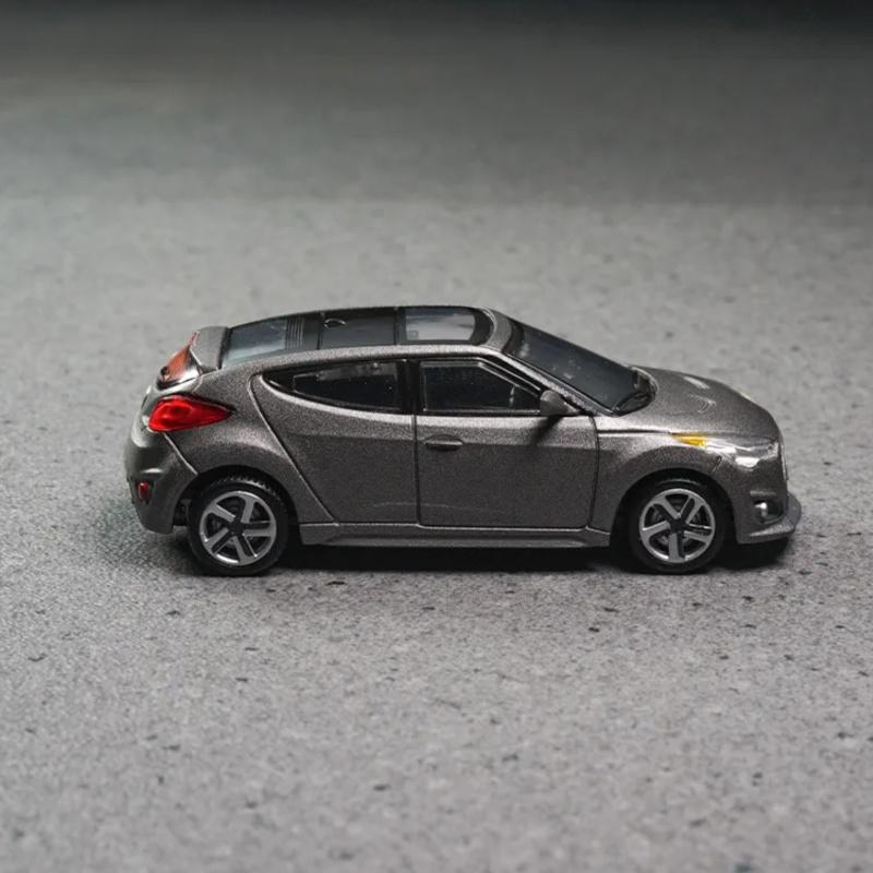 Modellino Auto Scala 1/64 Hyundai Modern Veloster Turbo Lega Metallo Pressocolata Simulazione Collezione Ornamento Modello Auto Miniatura Giocattolo per Bambini Veicolo