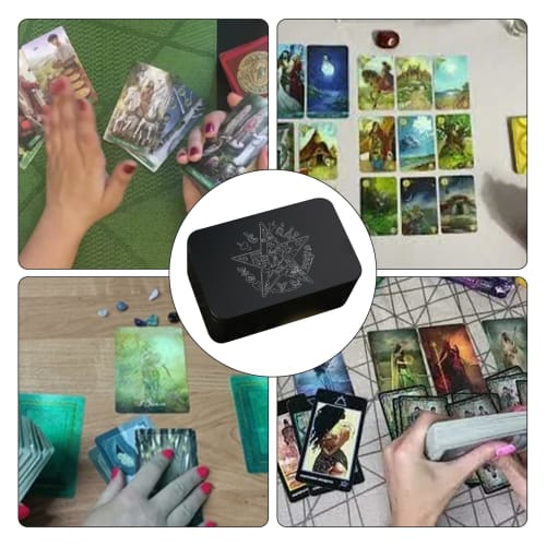 Tarot Card Case Holder, Portable Tarot Card Holder Box for Tarot Cards and Game Cards, Card Storage Box for Tarot Cards, Tarot Card Case Holder, Tarot