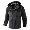 Men's Hooded Military Jacket Casual Windbreaker Bomber Lightweight Jackets Hoodies Coat with Multi Pockets Zip Front Cargo Army Windbreaker for Men