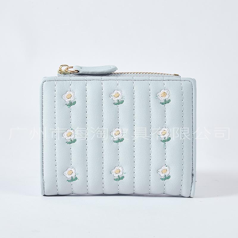 Women's Floral Zipper Card Holder & Coin Purse – Short and Simple Design for Summer