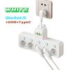 Europäische Steckdosenleiste mit 5 AC-Steckdosen & Einzelnen Schaltern – Optionale USB/Typ-C-Anschlüsse