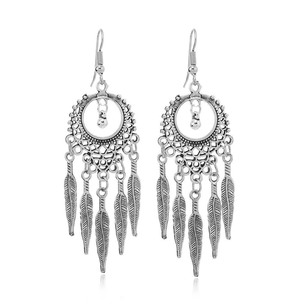 Retro Ethnic Style Fringed Earrings Women'S Long Temperament Versatile Earrings Fashion Personality Exotic Earrings