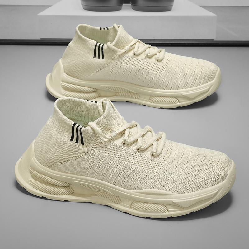 2025 summer new fly-woven mesh shoes men's thin breathable sports and leisure shoes pedal light and comfortable