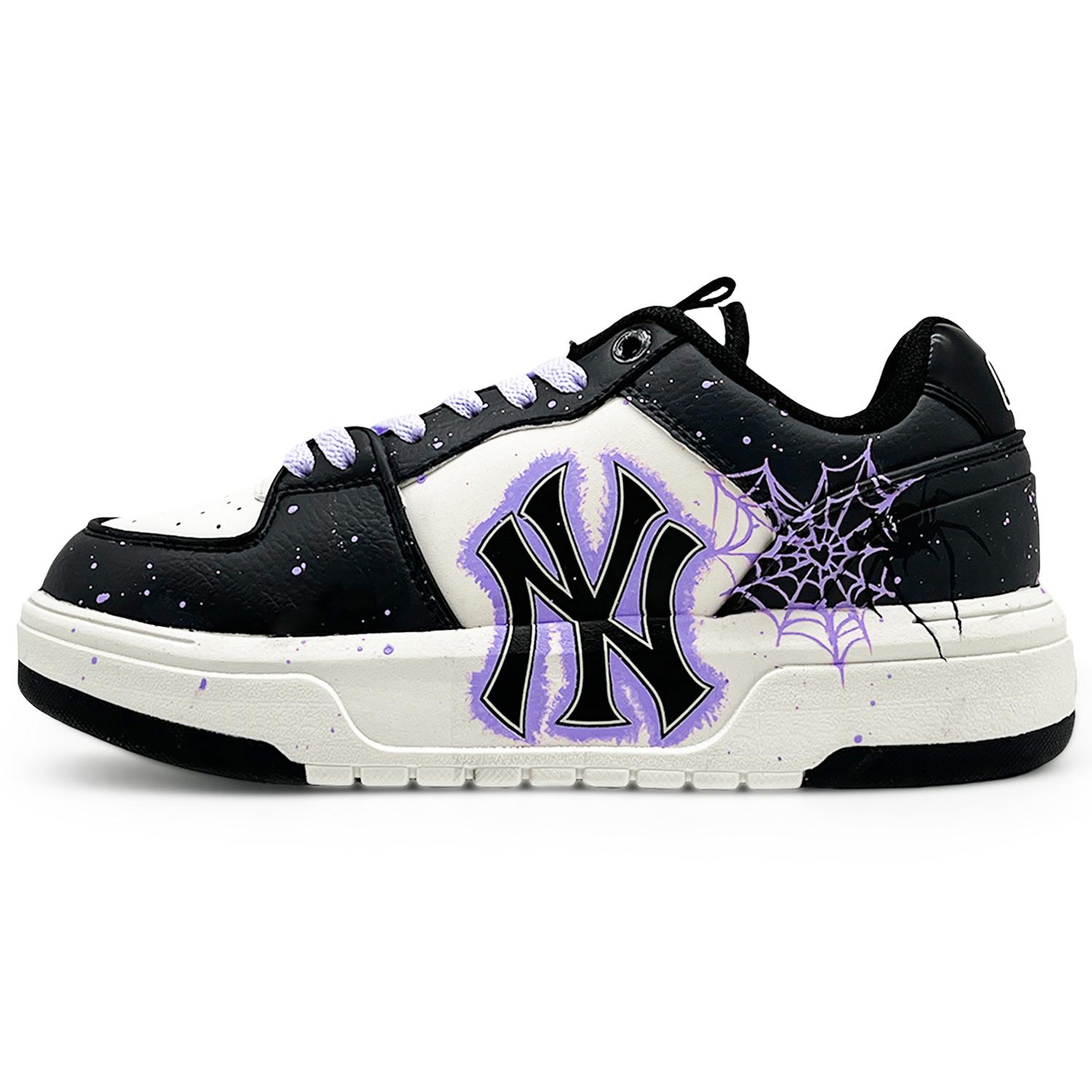 

MLB Chunky Liner EIGHT No Sleep Ink Splatter Abrasion Resistant Low top Skateboard Shoes Unisex Black Purple 3ASXCA12N-50WHS(Team131-1) 39