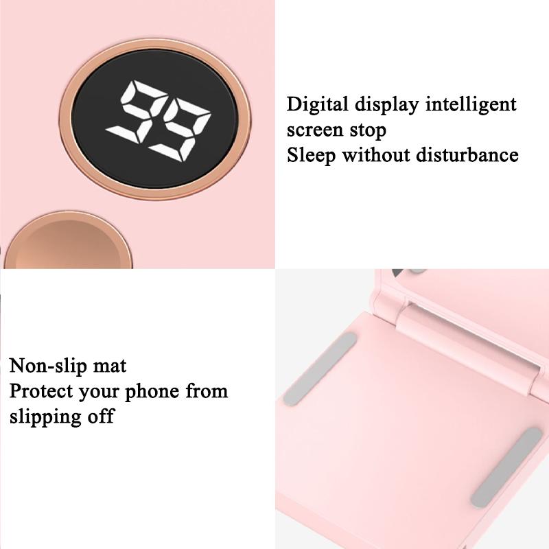 3-in-1 Mini Portable Fan Hanging Neck Fan Handheld Fan & Foldable Mirror with Power Bank, Compact & Portable for Summer Sports