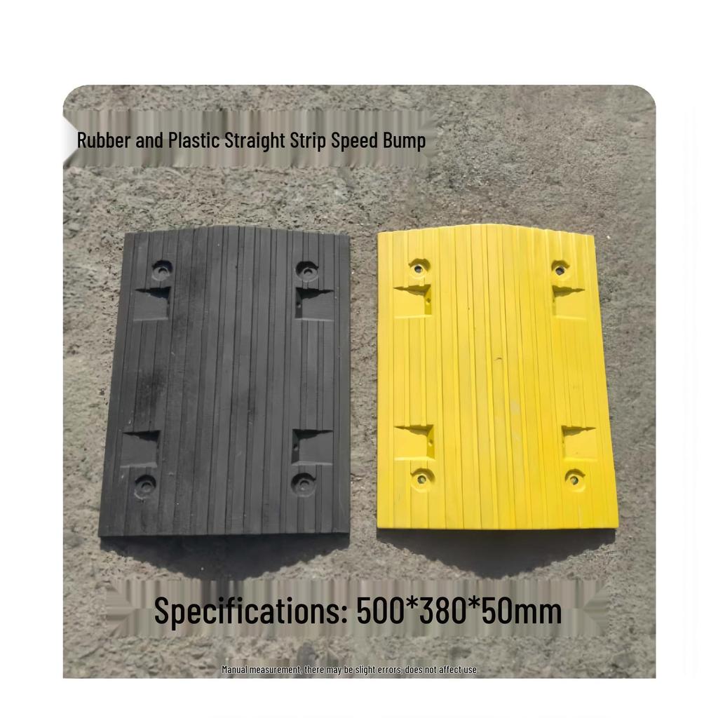 Rubber Speed Bump Curb Ramp Mat for Road, Parking, and Doorway Use