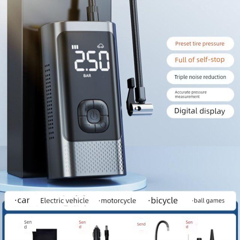 

Car-Mounted Wireless Air Pump, New Universal Portable Air Pump, High-Power Tire Inflator, Emergency Car Charger Specification: Czx11 Wired Version