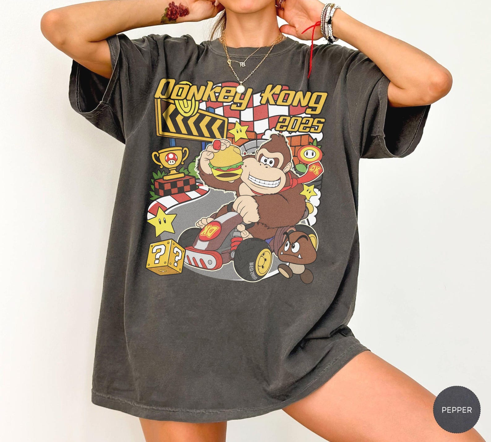 Super Mario Donkey Kong Shirt, Nintendo World Family Vacation Trip Tee 2XL