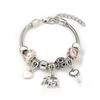 Vintage Handmade Alloy Large Hole Glass Bead Elephant Tree of Life Design Transparent Bracelet Multiple Styles Available