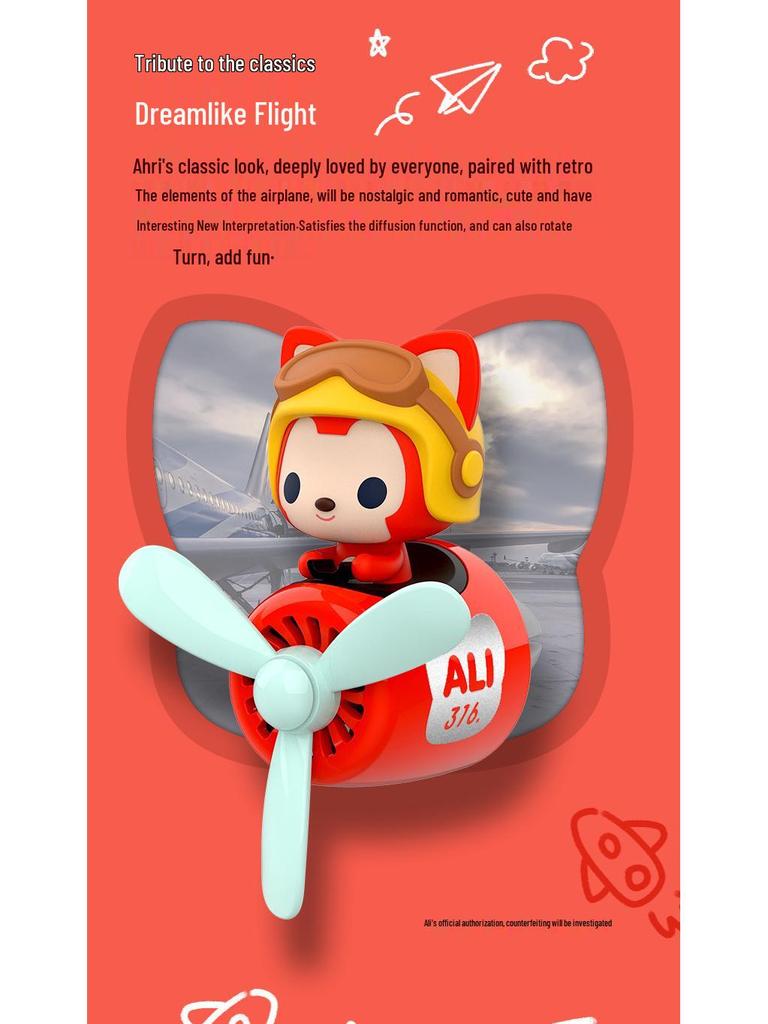 Ahri Cartoon Airplane Vent Fan Air Freshener