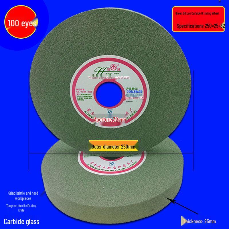 Multi-Material Grinding Wheel: White Corundum, Brown Corundum, Green Silicon Carbide - Perfect for Bench Grinders and Knife Sharpeners