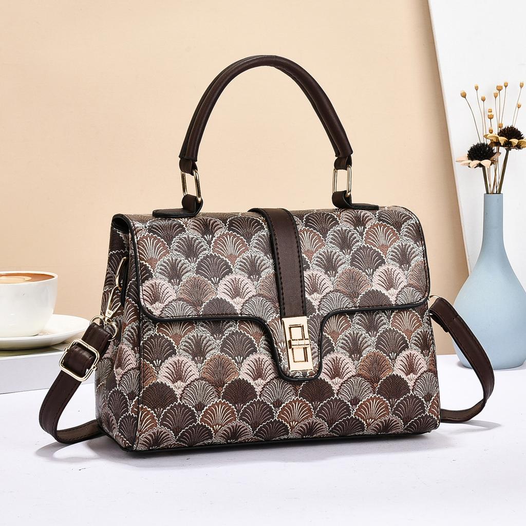 Senior Women's Bag New Hot Classic Printed Small Square Bag with Casual Single Shoulder Crossbody Bag Trend