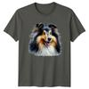 Sheltie Dog Portrait Graphic Pet Lover Collie Dog Breed TShirt