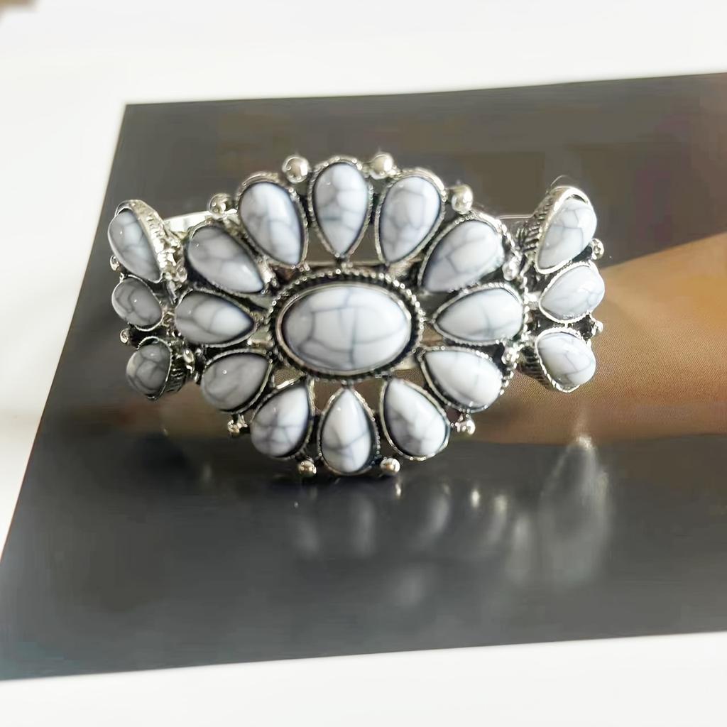 Etnische Stijl Boheemse Armband Turkoois Armband Gepersonaliseerd Retro Westerse Denim Overdreven