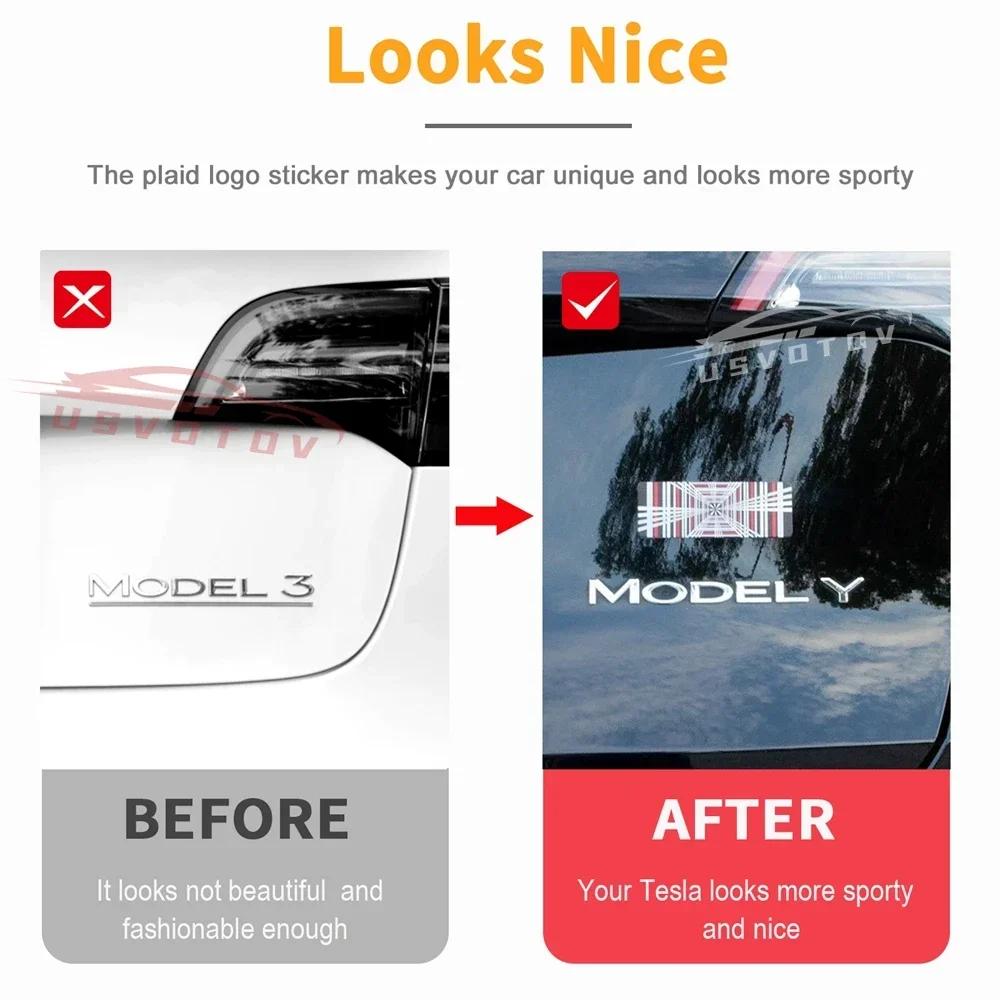 Pro Tesla Model 3 Y S X Plaid Znak Logo Samolepka Kufr Znak Dekorace Písmena Performance 2024 2023 2022 Příslušenství