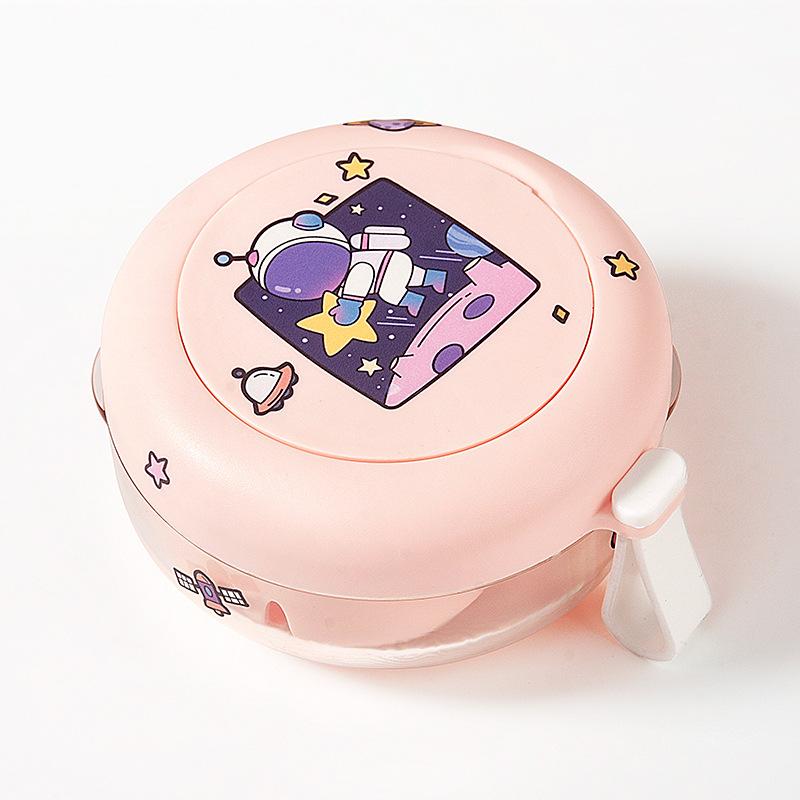 

Denture Box Denture Soaking Container Portable Denture Bath Case With Mirror For Travel Leak-Resistant Retainer Box Compact рожевий