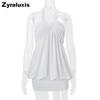 INS Women's Summer New Sexy Pure Wrap Neck Suspender Slim Fit Floral Pompon Ruched Bodycon Dress for Women