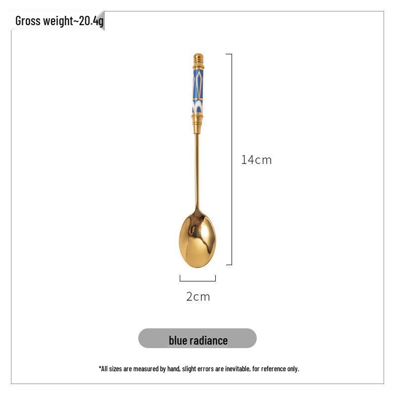Tea & Coffee Stirring Spoon - Long-Handled Dessert & Milk Teaspoon
