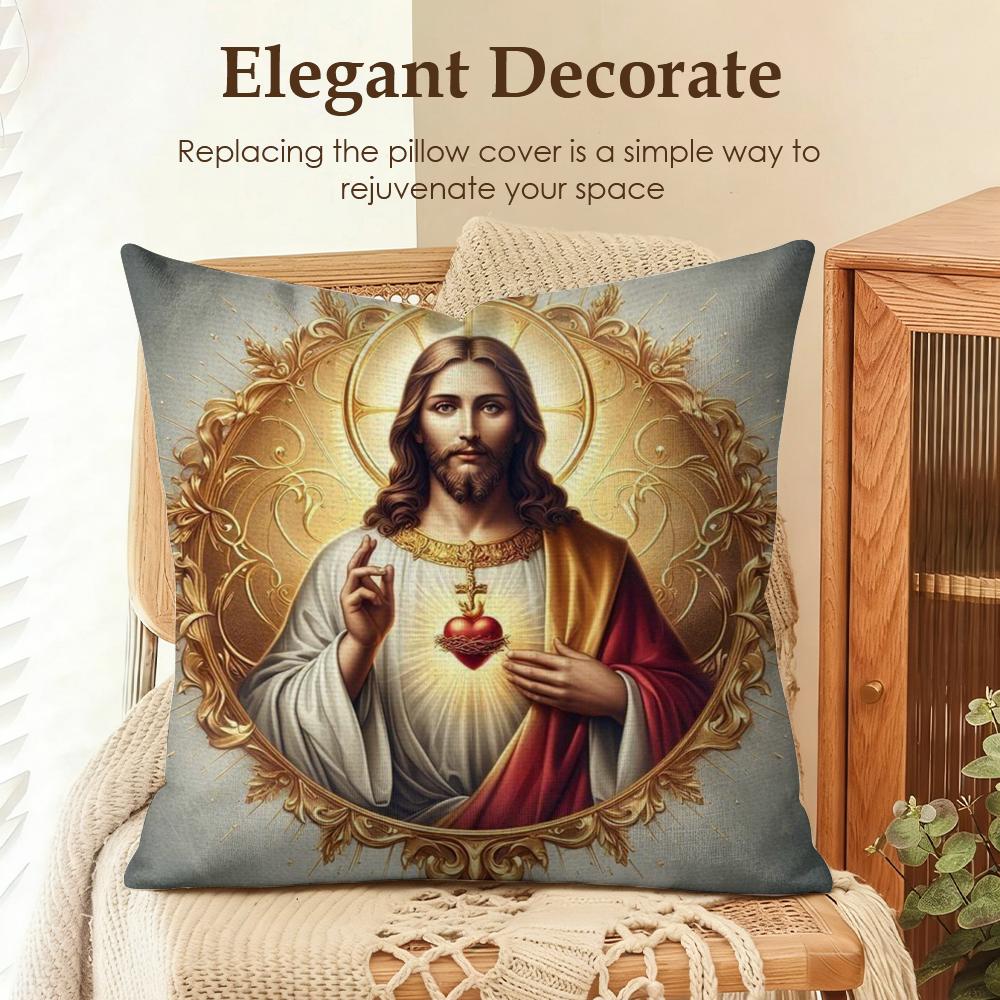

SSacred Aesthetic Art Cushion Cover Natural Linen Organic Fabric DoubleSided Printing Sofa Home Decor Gift Pillow Case 30x30cm