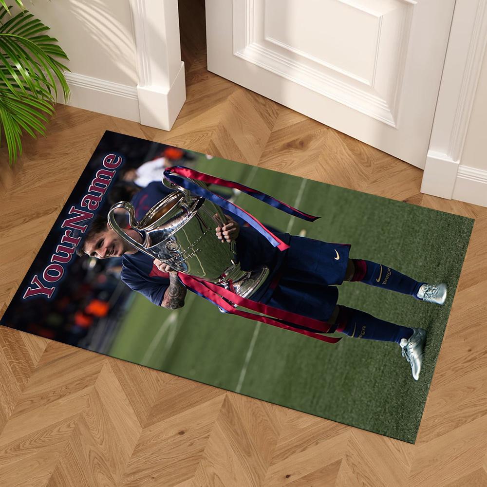 Messi Customizable Name Carpet Design for Dining Room Dormitory Hallway Decorate room Antislip Carpet Office home decor Best for Christmas
