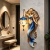 Soft Ambient Light Mermaid Wall Lamp Crystal Pendant Creative Wall Lamp  Halloween Decoration