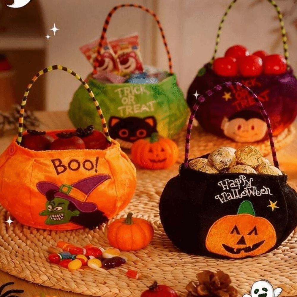 Gifts Pouch Halloween Candy Bag Ghost Trick-Or-Treat Candy Basket Pumpkin Candy Bucket  Children