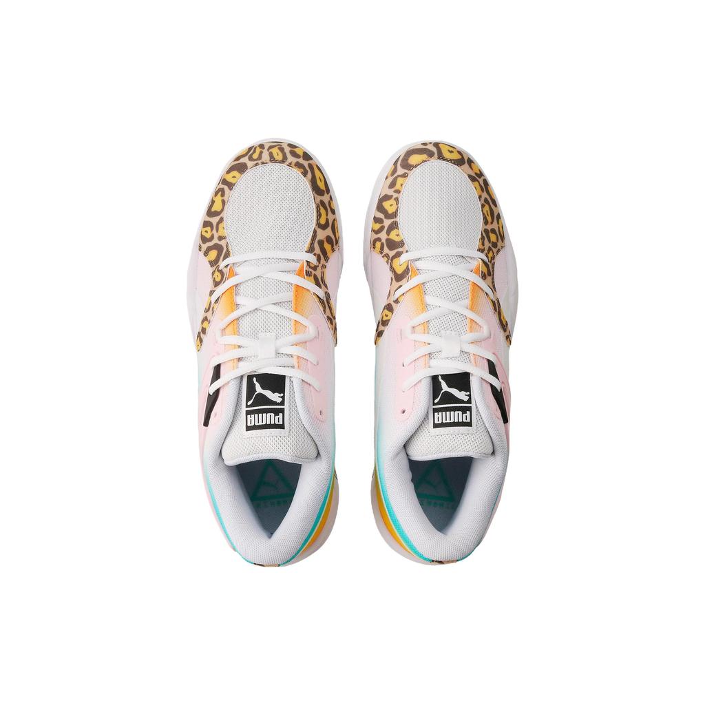 Puma TRC Blaze Court Leopard Men Sneakers White Elektro-Aqua Pink-Lady 377433-01