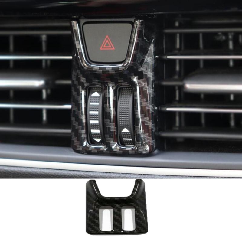 For Ford Focus MK4 Carbon Fiber Look Interior window swtich gear Steering Wheel Headlamp air Switche Button Cover Trim