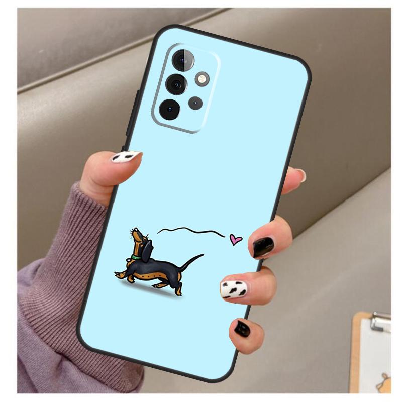 Jezevčík Teckel Dackel Pouzdro pro psa Pro Samsung Galaxy A51 A71 A12 A22 A32 A42 A52 A72 A50 A70 A21S A52S A03S Kryt na telefon