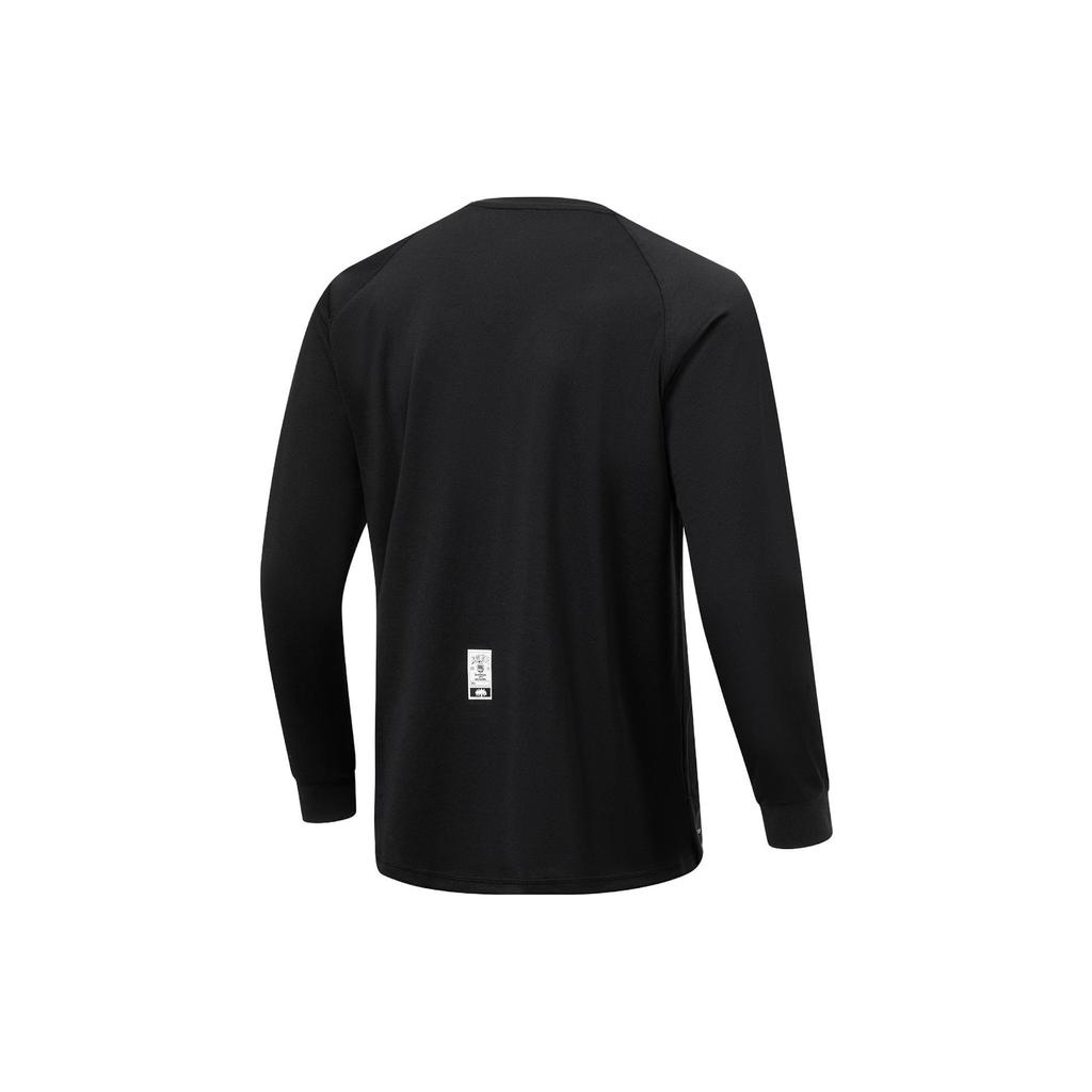 Li-Ning Badfive Quick-Dry Loose Long Sleeve Raglan T-Shirt Unisex Tops Black ATLT107-4