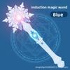 Princess Snow Wand Toy Fairy Girls Glowing Wands Christmas Halloween Children Toys Snowflake Light Sound Sticks Kid Cosplay
