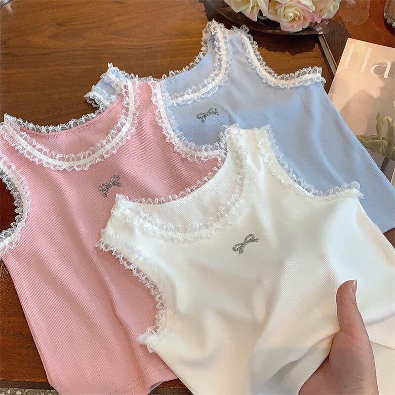 MIMIHELLO Girls  Solid Sleeveless Top M