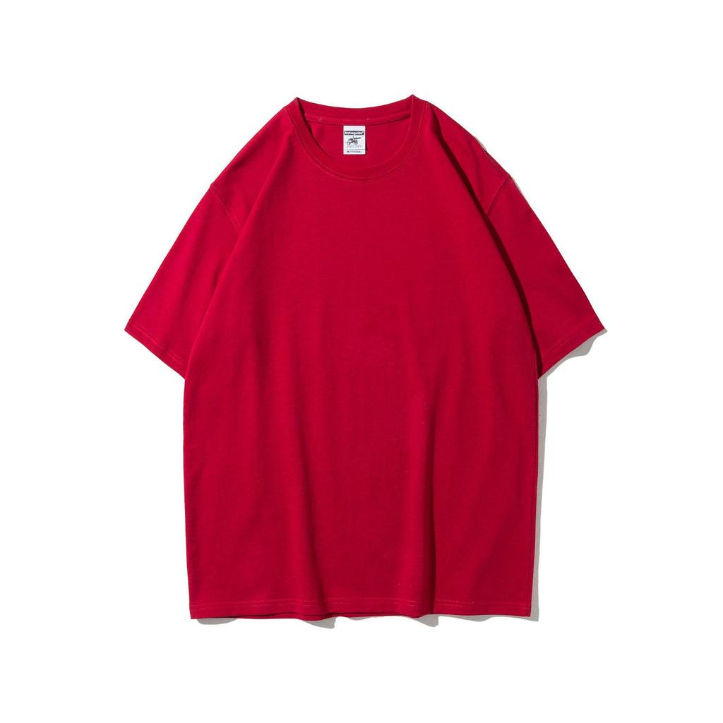 Herr sommar lös tung bomulls-t-shirt med tryckt design
