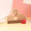 Heart Shaped Wood Sculpture Artworks Unique Couple Puzzle Statue Crafts Figurine  Sculpture Ornament