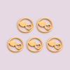 Teamer 5pcs Stainless Steel Charms for Jewelry Making DIY Accessories Sun Star Heart Moon Pendant for Bracelet Necklace Earrings
